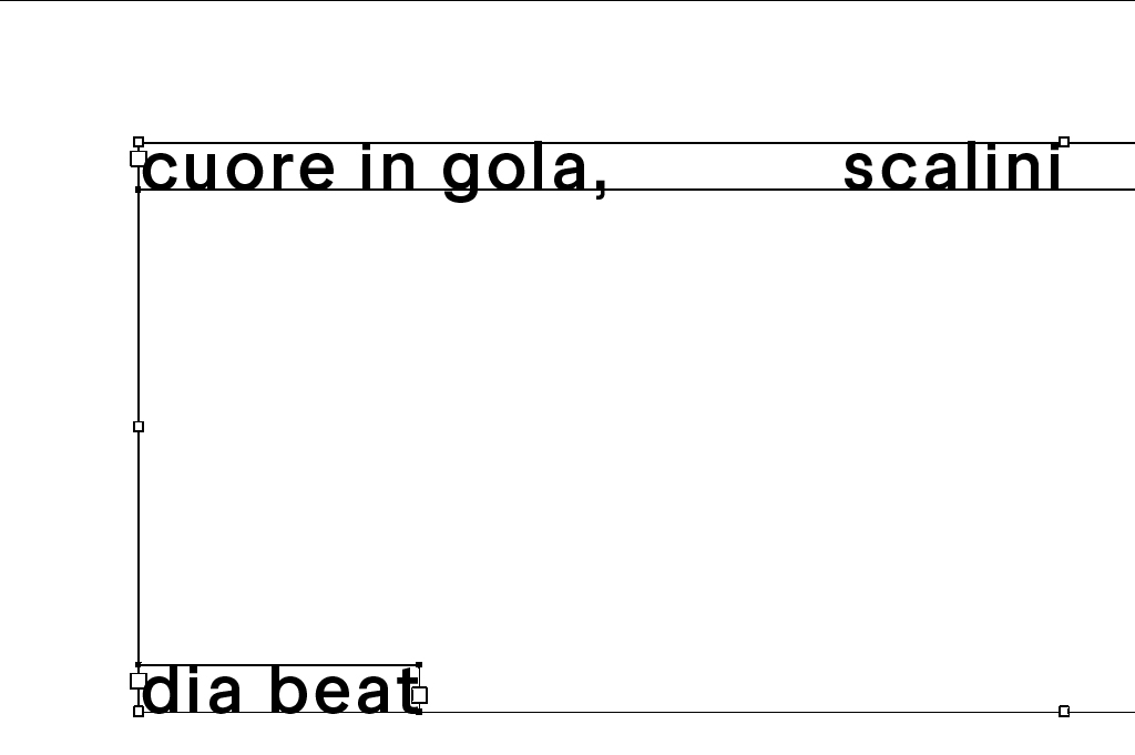 cuore in gola,      scalini 